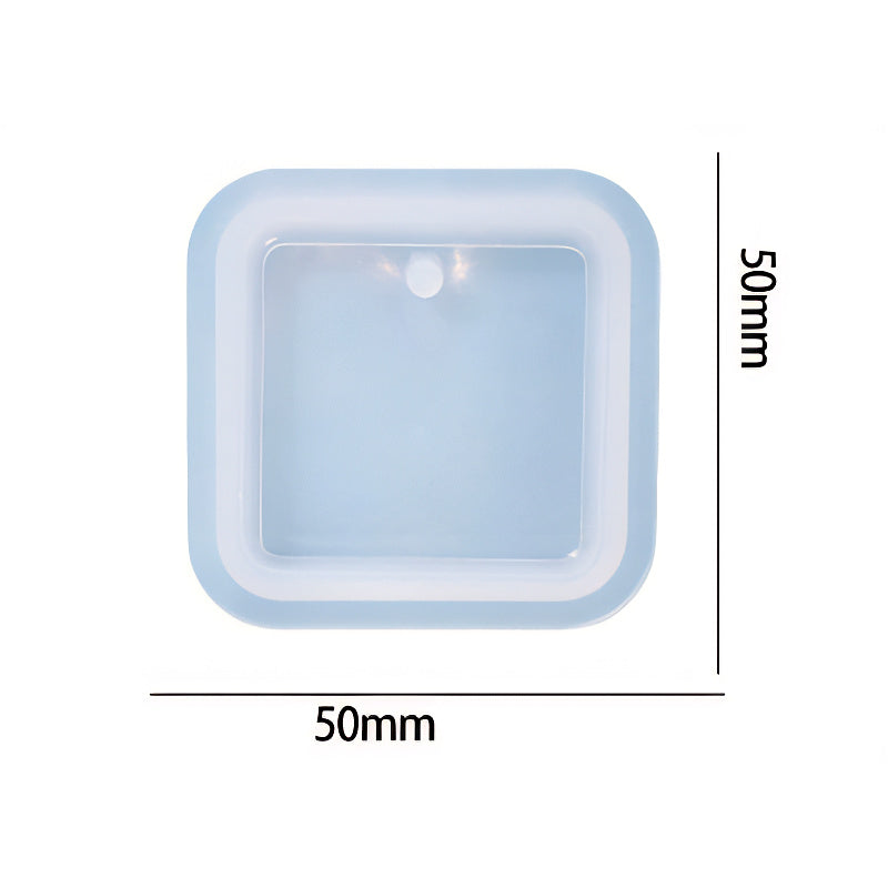 Square Pendant Silicone Mould 50mm x 50mm image 1