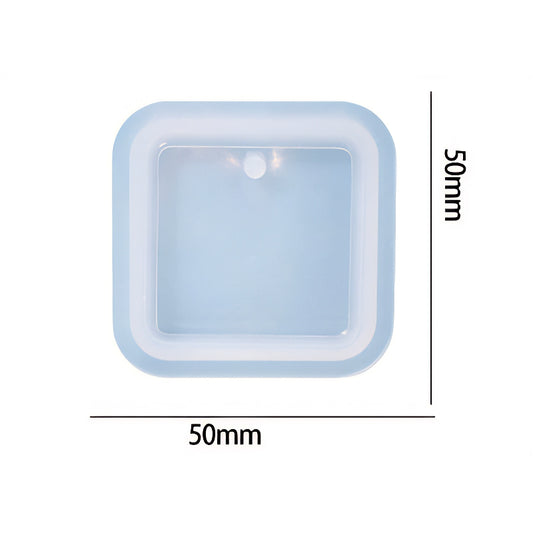 Square Pendant Silicone Mould 50mm x 50mm image 1