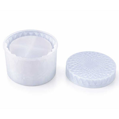 Faceted Lidded Jar Silicone Mould image 0