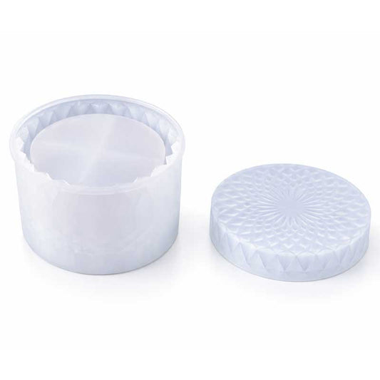 Faceted Lidded Jar Silicone Mould image 0