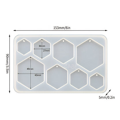 Hexagon Pendant Silicone Mould image 0
