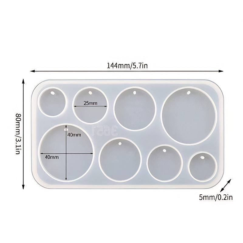 Round Pendant Silicone Mould image 0