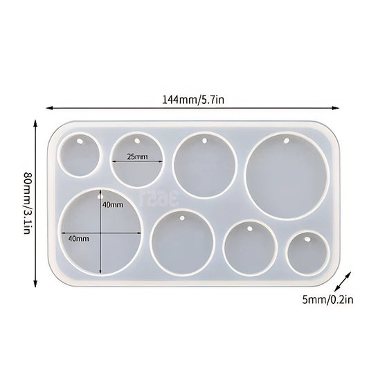 Round Pendant Silicone Mould image 0