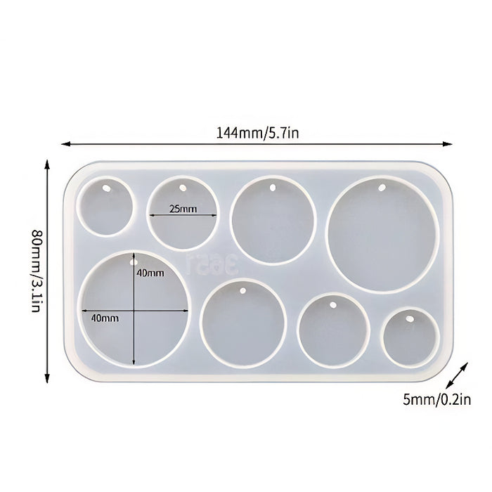 Round Pendant Silicone Mould image 0