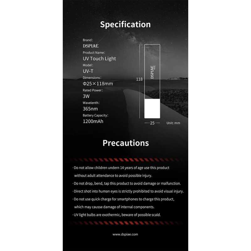 DSPIAE Ultraviolet Flashlight UV‑T image 7