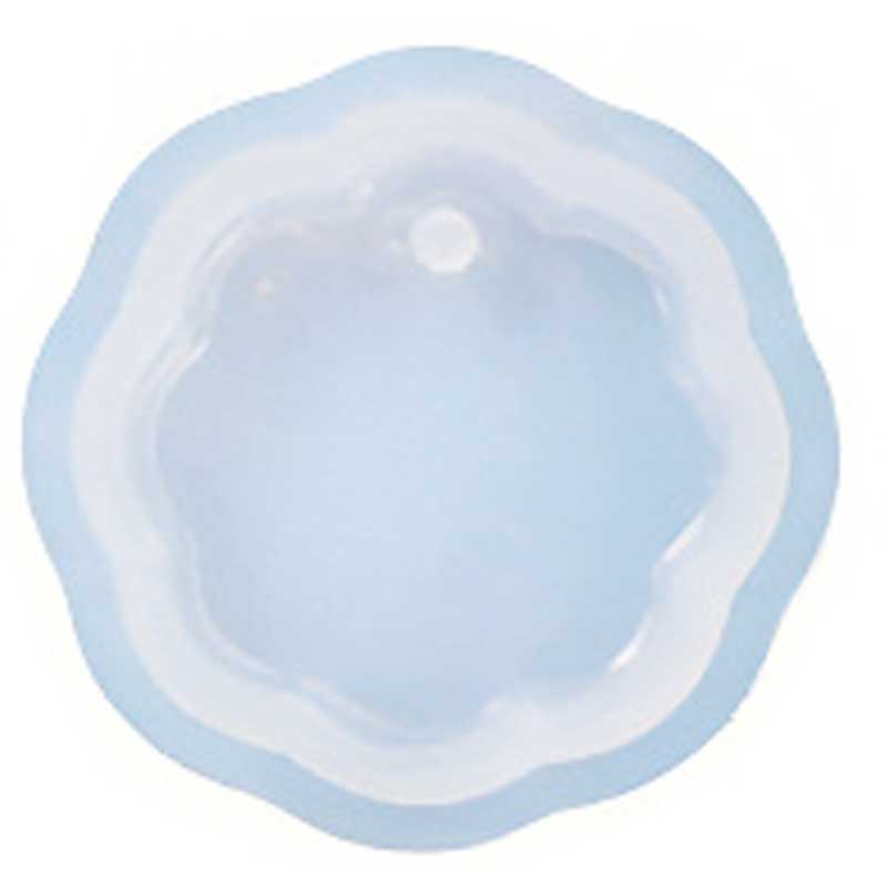 Scalloped Square Pendant Silicone Mould 50mm x 50mm image 0