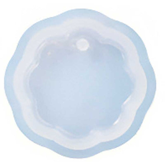Scalloped Square Pendant Silicone Mould 50mm x 50mm image 0