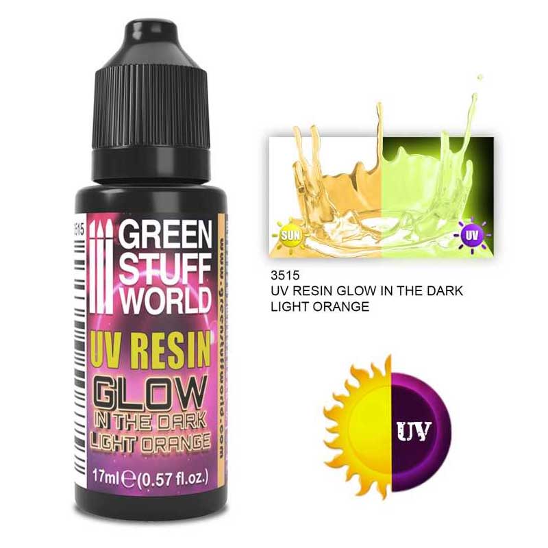 Green Stuff World - UV Resin Light Orange - Glow In The Dark (17ml) image 0