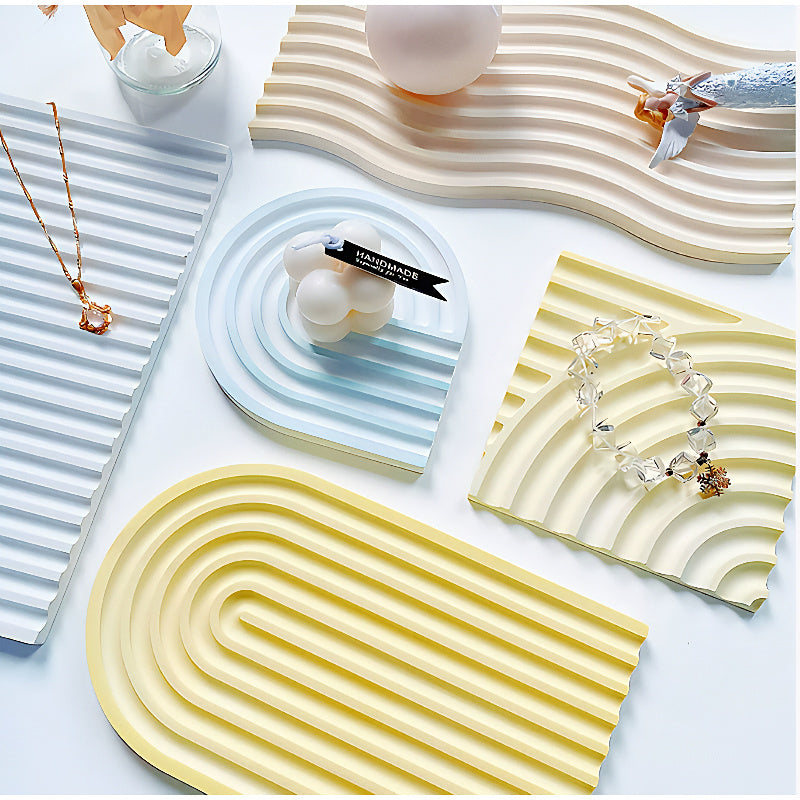 Round Ribbed Tray Silicone Mould image 1