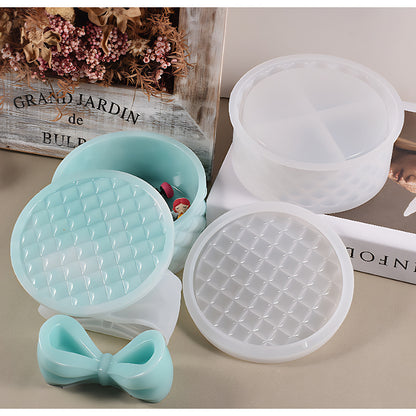 Round Gift Box Silicone Mould with Bow Lid image 11