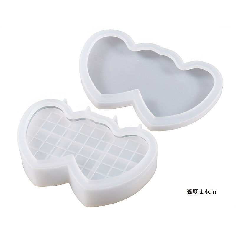 Double Heart Storage Box Silicone Mould image 6