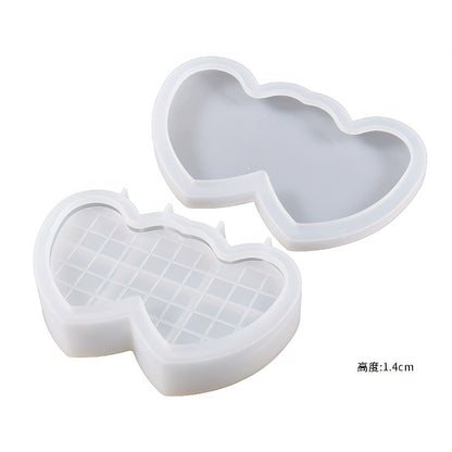 Double Heart Storage Box Silicone Mould image 6