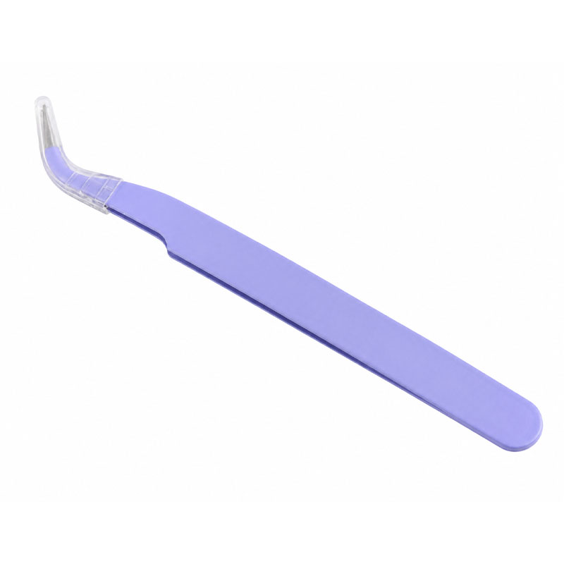 Purple Curved Tweezers RS2051 image 0