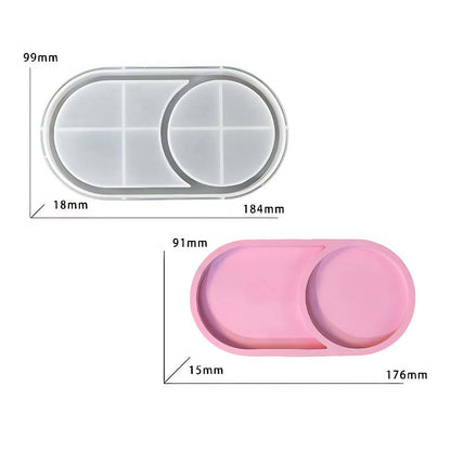 Dual-Cavity Oval Tray Silicone Mould image 4