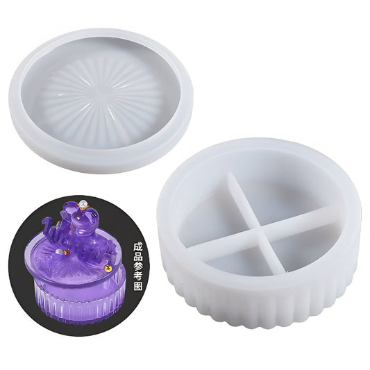 Round Lidded Storage Box Silicone Mould image 1