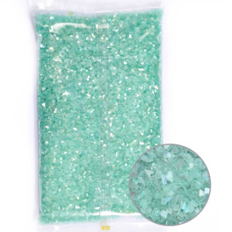 Mint Iridescent Glass Flakes (450g) RS2019 image 0