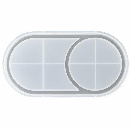 Dual-Cavity Oval Tray Silicone Mould image 0