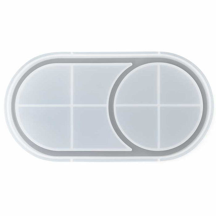 Dual-Cavity Oval Tray Silicone Mould image 0
