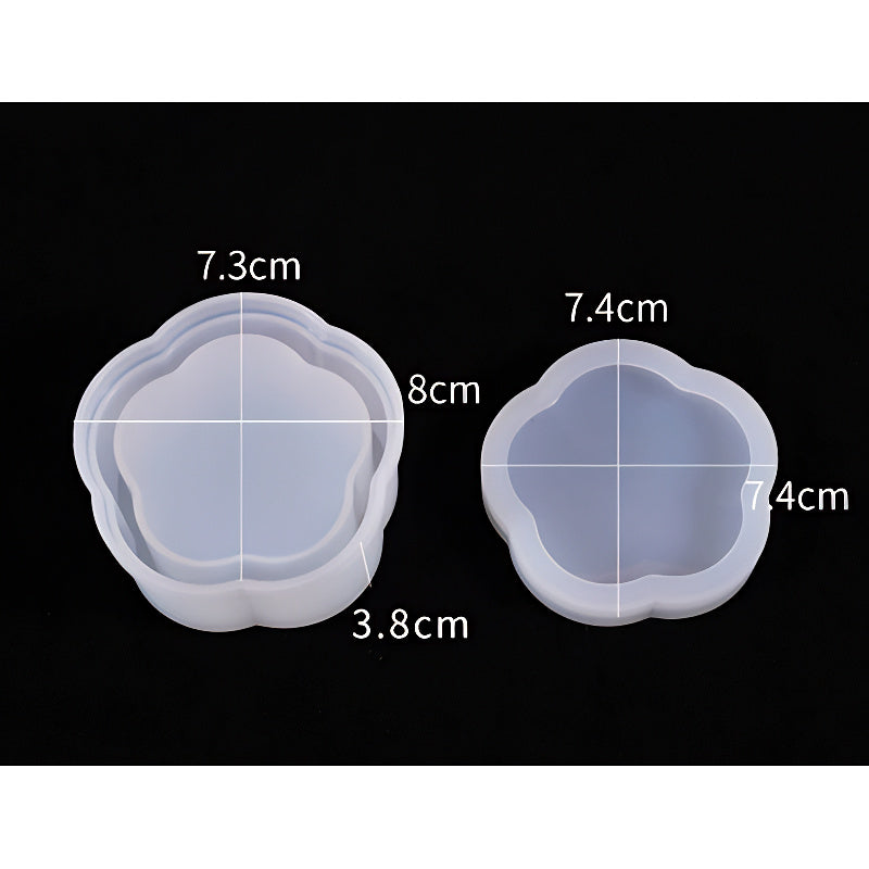 Flower Round Silicone Jar Mould with Insert (80mm) image 0