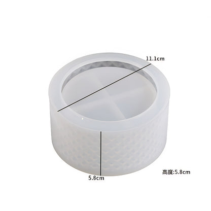 Round Storage Box Silicone Mould with Plain Lid image 3
