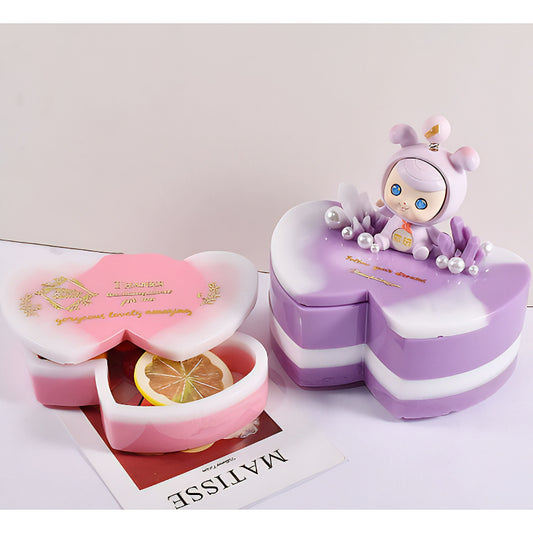 Double Heart Storage Box Silicone Mould image 1