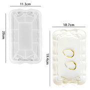 Rectangular Tray Silicone Mould with Bow Detail
