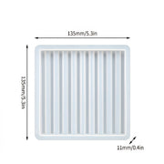 Square Ribbed Tray Silicone Mould