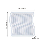 Wavy Ribbed Square Tray Silicone Mould