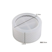 Round Storage Box Silicone Mould with Plain Lid