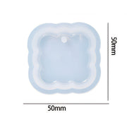 Scalloped Square Pendant Silicone Mould 50mm