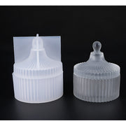 Ribbed Lidded Jar Silicone Mould