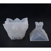 Faceted Lidded Trinket Jar Silicone Mould
