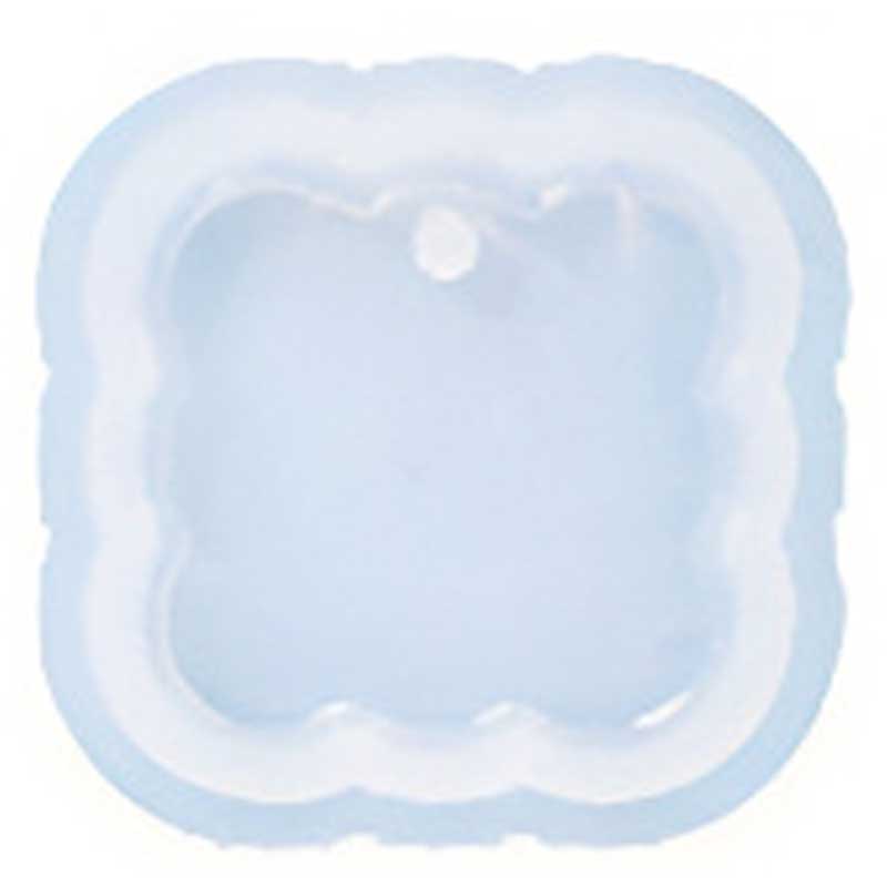 Scalloped Square Pendant Silicone Mould 50mm image 0