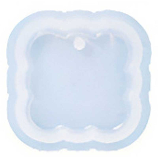 Scalloped Square Pendant Silicone Mould 50mm image 0