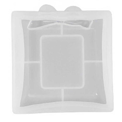 Square Tray Silicone Mould with Bow Detail image 0