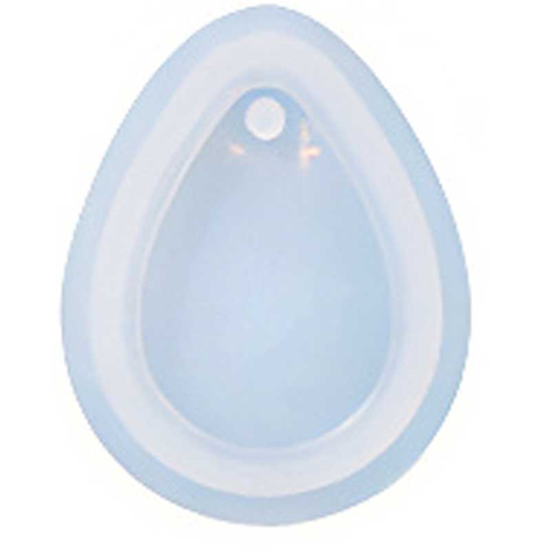 Teardrop Pendant Silicone Mould 53mm x 42mm image 0