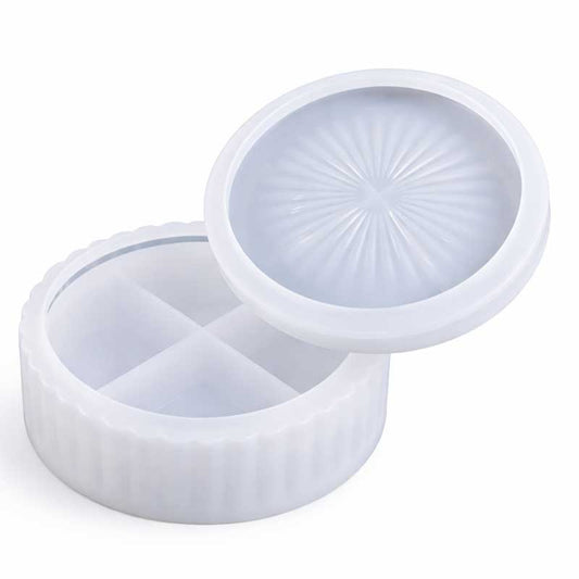 Round Lidded Storage Box Silicone Mould image 0