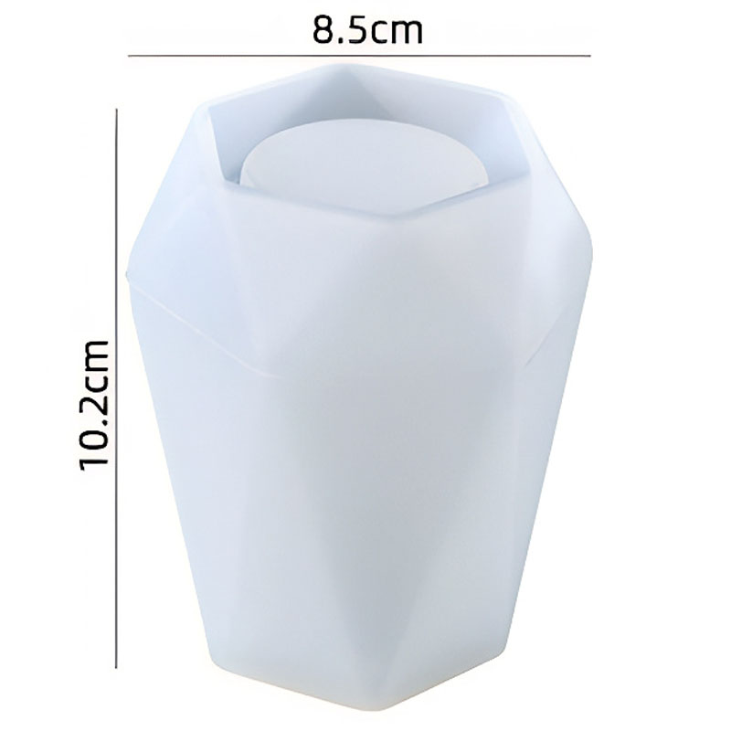 Geometric Faceted Pot Silicone Mould (85mm x 102mm) image 1