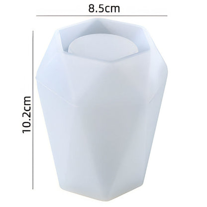 Geometric Faceted Pot Silicone Mould (85mm x 102mm) image 1