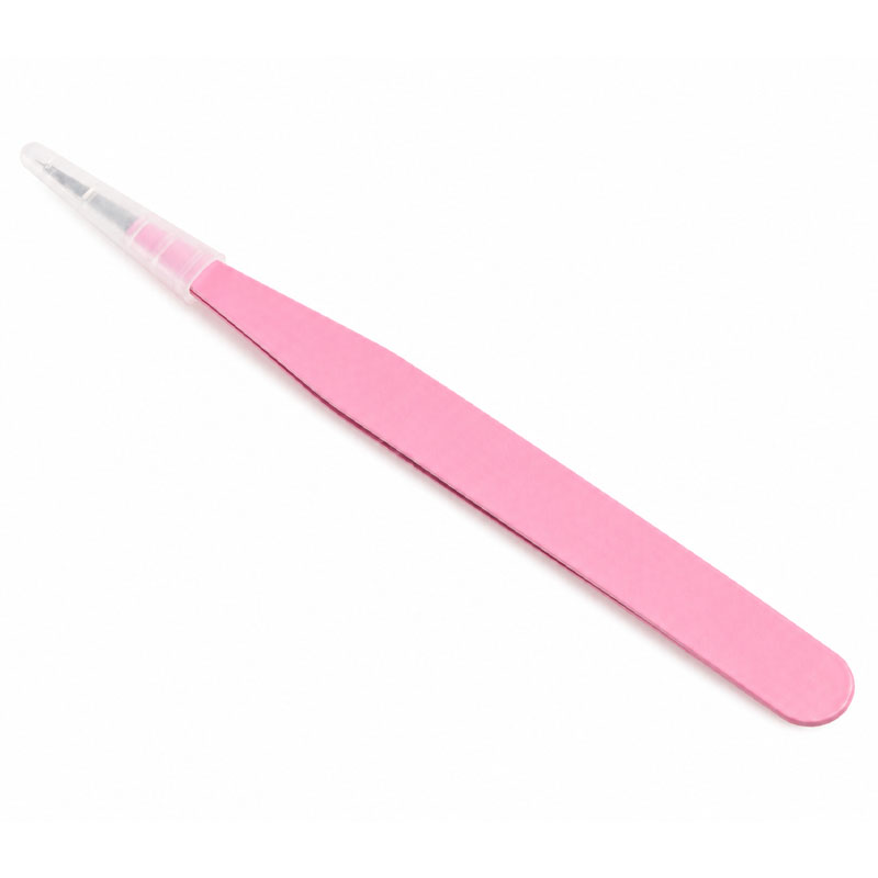Pink Straight Tweezers RS2046 image 0