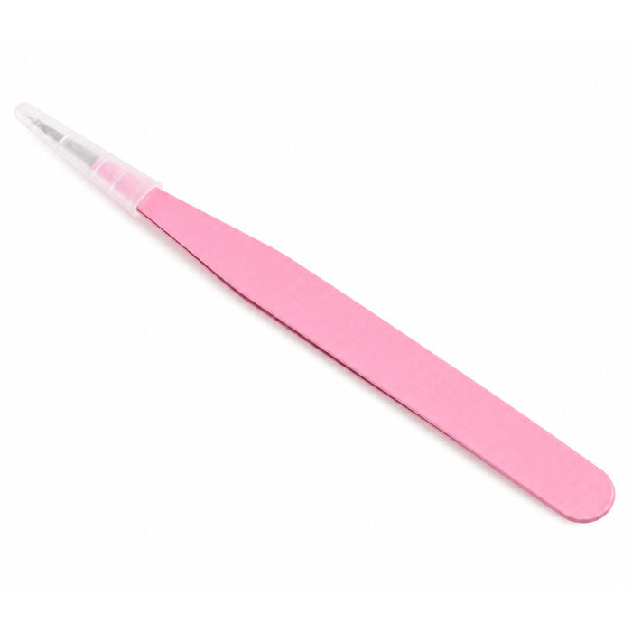 Pink Straight Tweezers RS2046 image 0