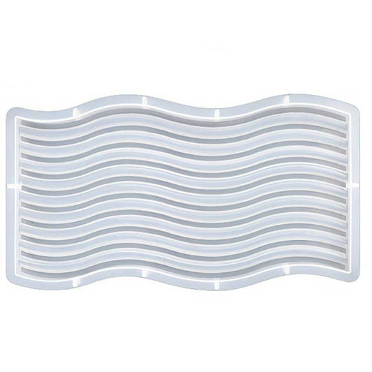 Wavy Ribbed Rectangular Tray Silicone Mould (258mm x 140mm) image 0