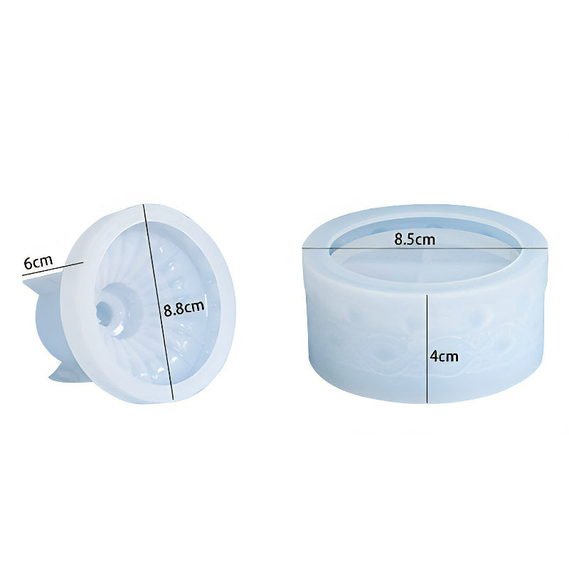 Decorative Round Container Silicone Mould image 5