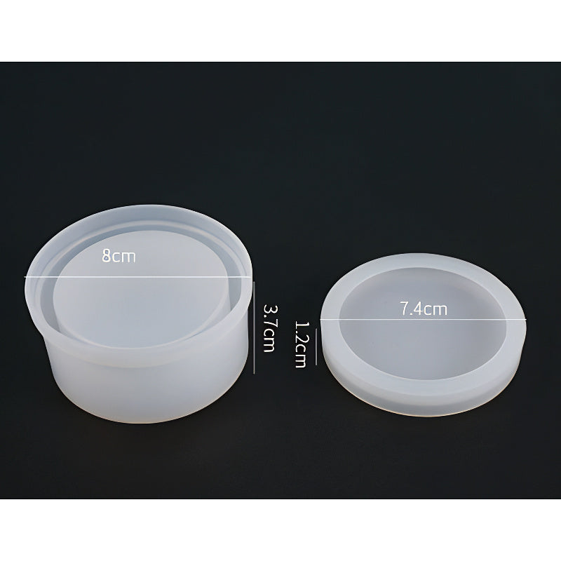 Round Silicone Jar Mould with Insert (80mm) image 0