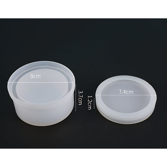 Round Silicone Jar Mould with Insert (80mm) image 0
