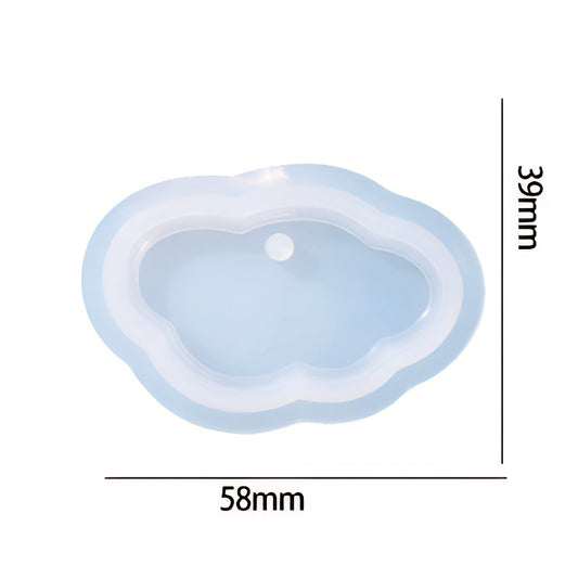 Cloud Pendant Silicone Mould 58mm x 39mm image 1