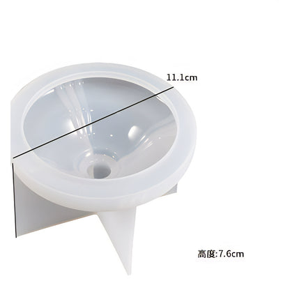 Round Storage Box Silicone Mould with Plain Lid image 1