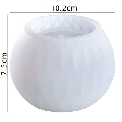 Rounded Ribbed Pot Silicone Mould (102mm x 73mm) image 1