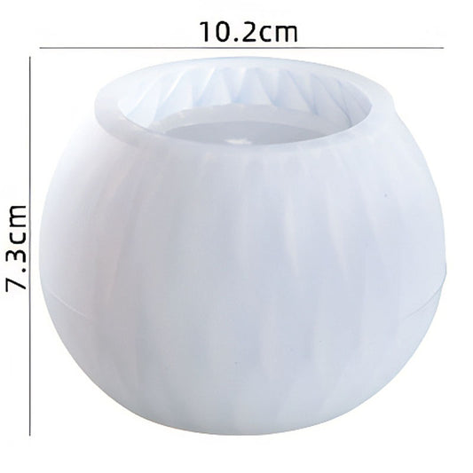 Rounded Ribbed Pot Silicone Mould (102mm x 73mm) image 1