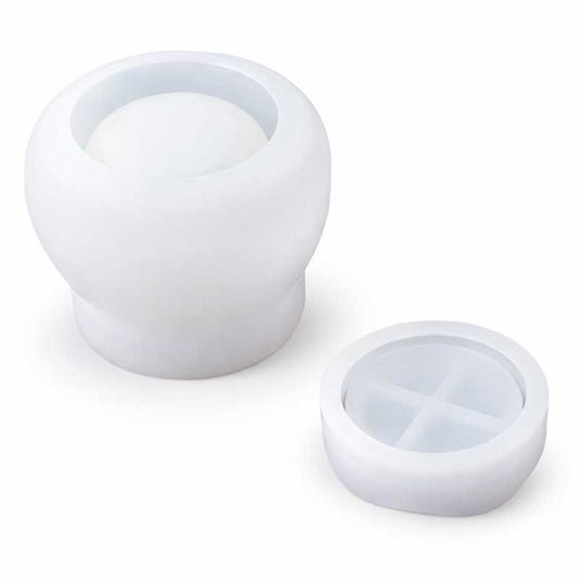 Rounded Lidded Jar Silicone Mould image 0